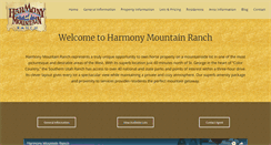 Desktop Screenshot of harmonymountainranch.com