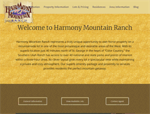 Tablet Screenshot of harmonymountainranch.com